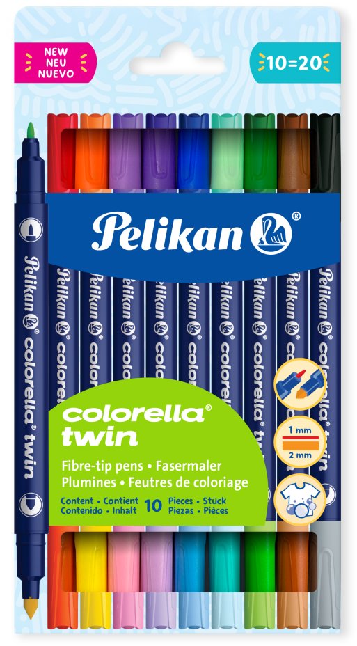 PELIKAN Colorella Twin obojstranné, 10 farieb