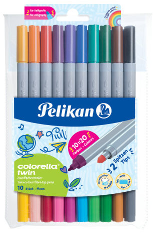 PELIKAN Colorella Twin obojstranné, 10 ks/20 farieb