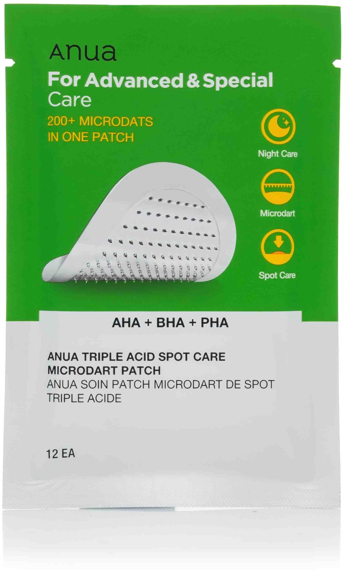 ANUA Triple Acid Spot Care Microdart Patch 12 ks