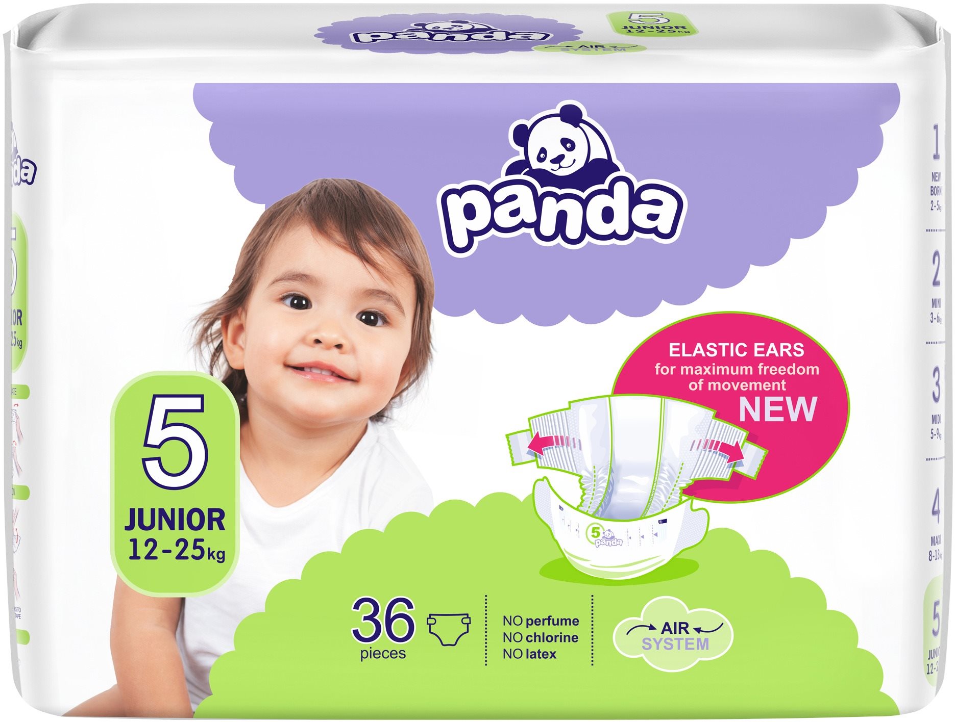 PANDA Junior veľkosť 5 (36 ks)