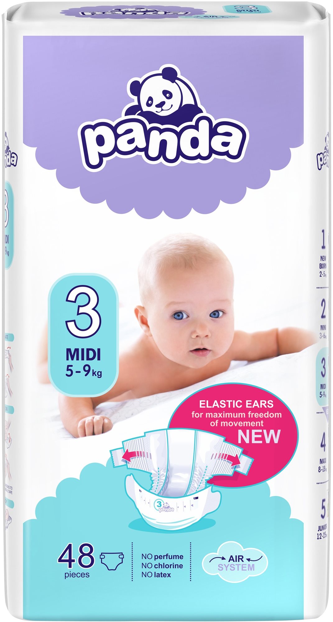 PANDA Midi veľkosť 3 (48 ks)