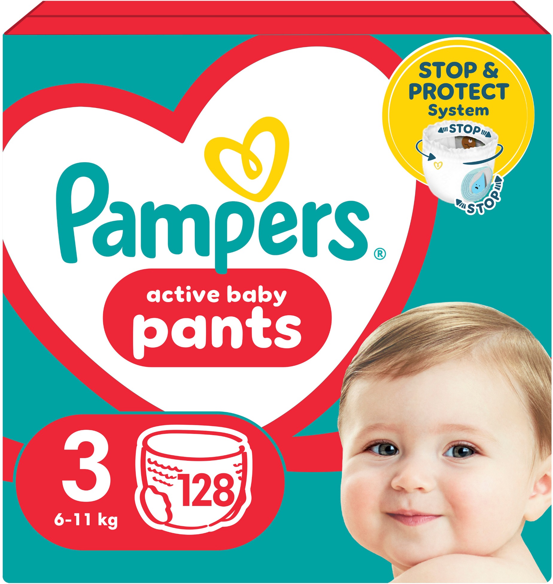 PAMPERS Pants Midi veľ. 3 (128 ks) – Mega Box