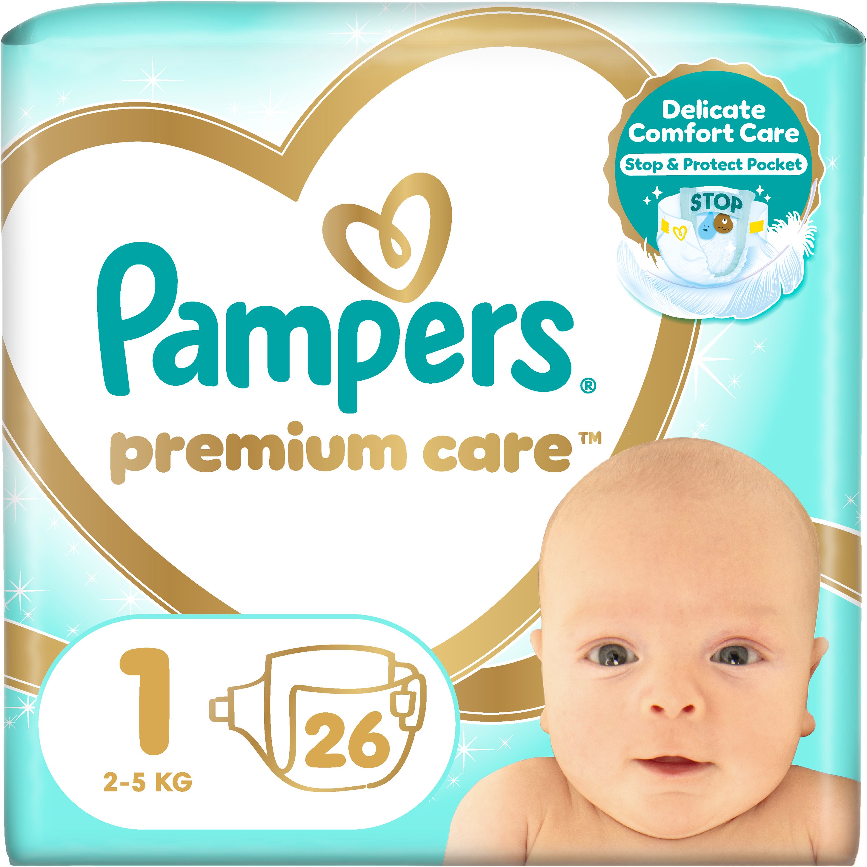 PAMPERS Premium Care Newborn veľkosť 1 (26 ks)