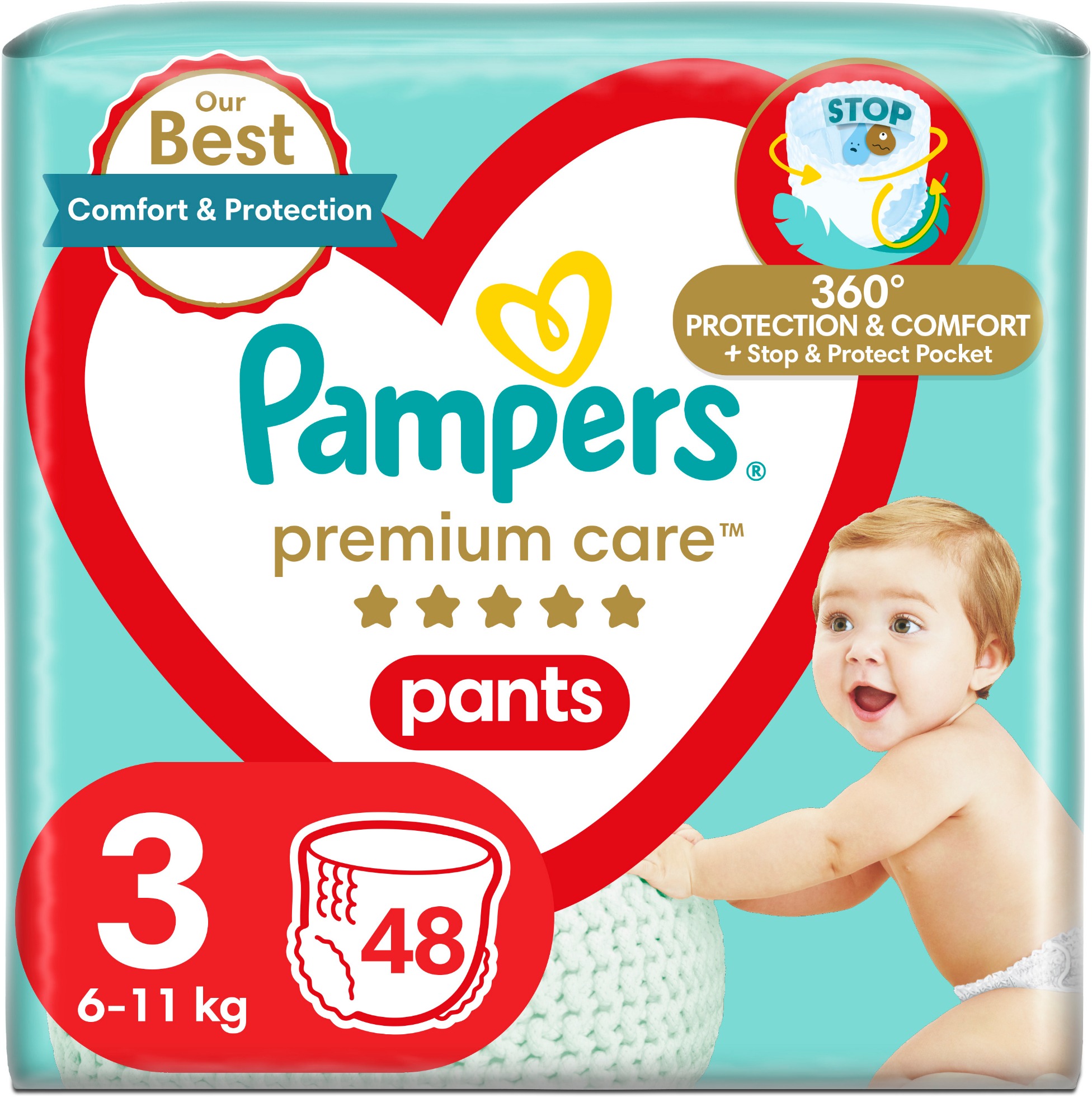PAMPERS Pants Premium Care Midi veľ. 3 (48 ks)