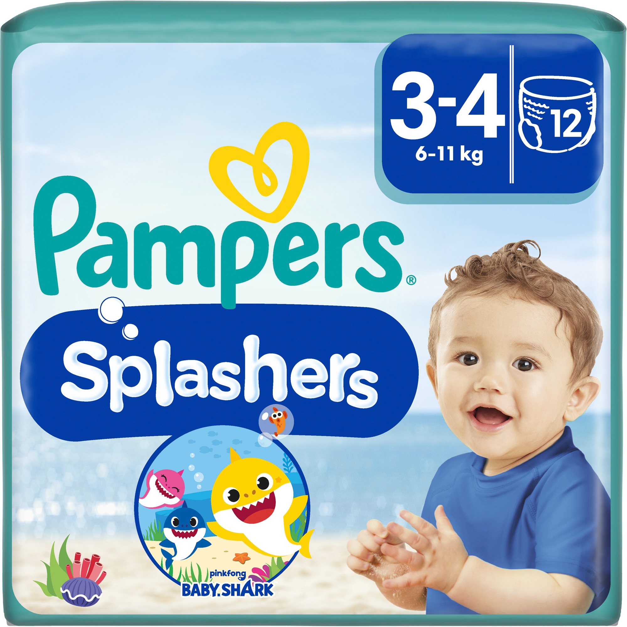 PAMPERS Splashers veľkosť 3-4 (5 – 9 kg) 12 ks