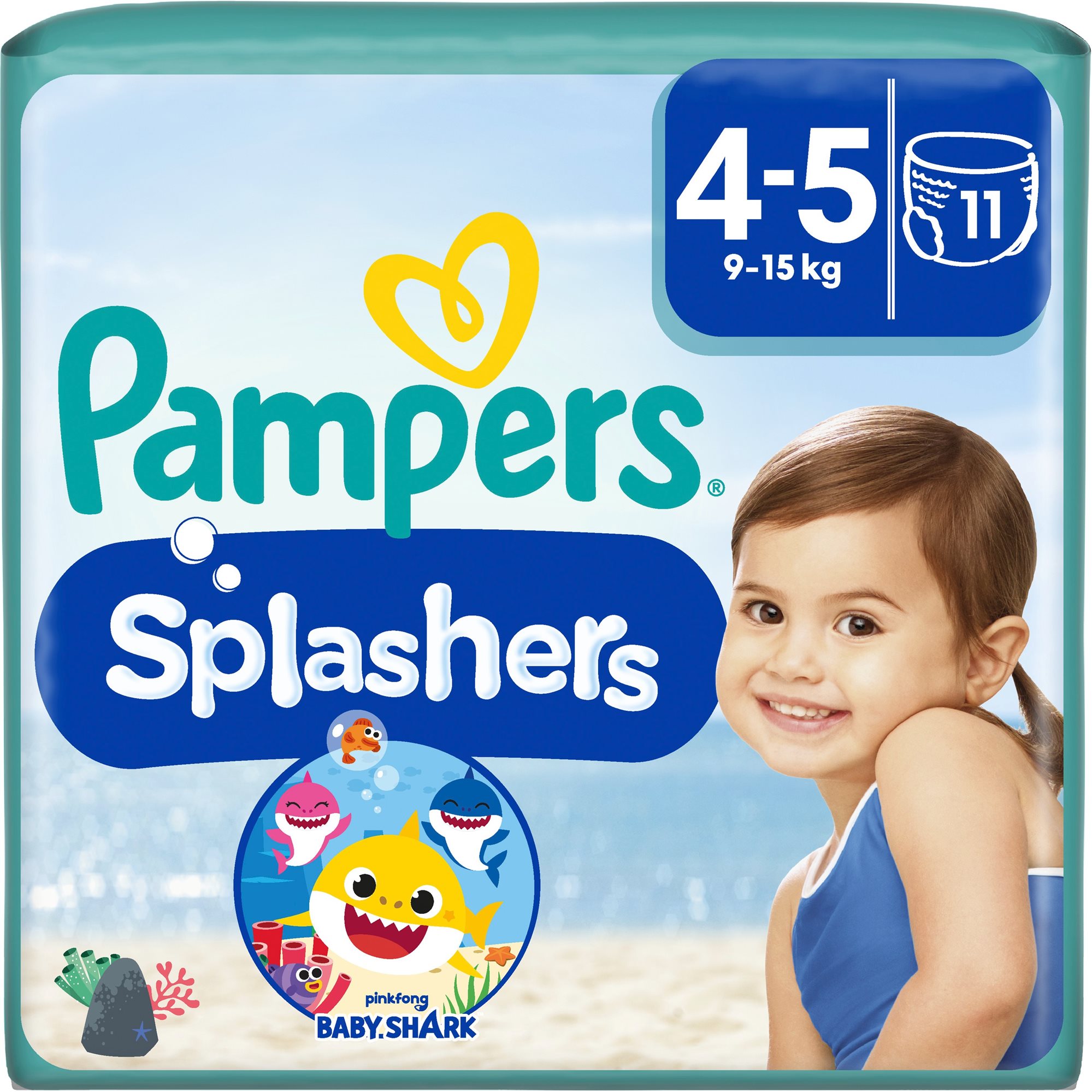 PAMPERS Splashers veľ. 4/5 (9 – 15 kg) 11 ks