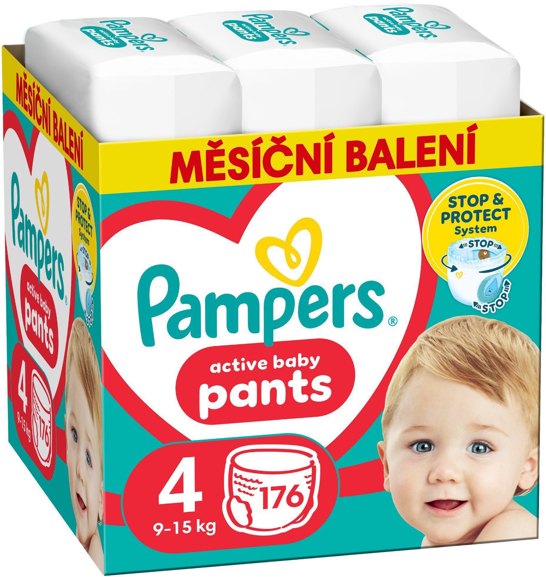 PAMPERS Pants veľ. 4 (176 ks) - mesačná zásoba