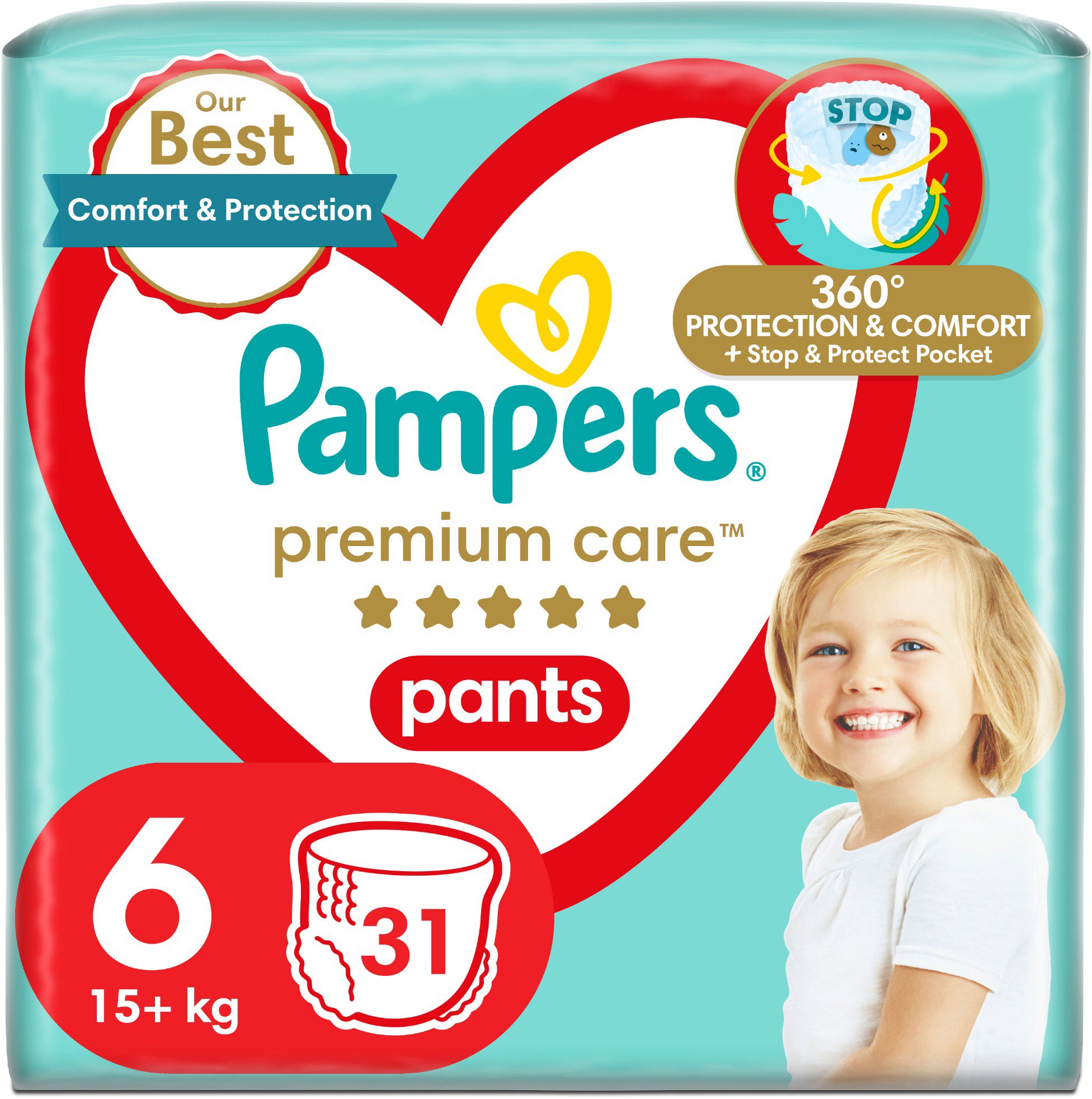 PAMPERS Pants Premium Care Extra Large veľ. 6 (31 ks)