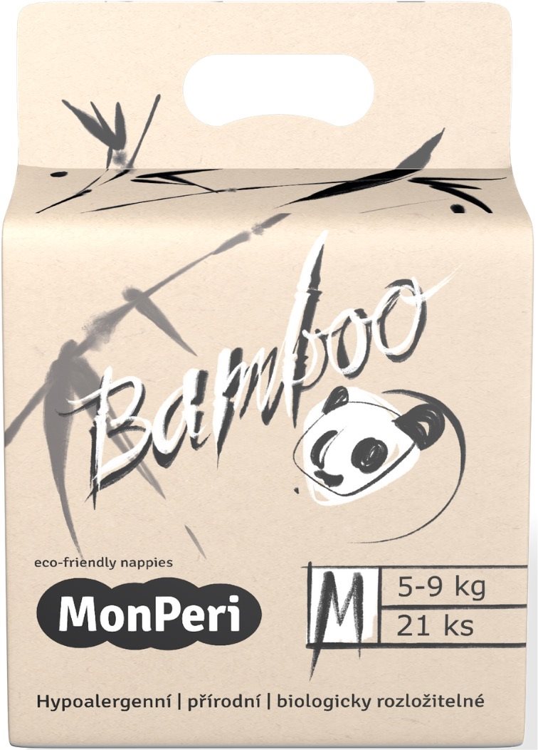 MonPeri Bamboo EKO M (veľ. 3) 5 – 9 kg, 21 ks