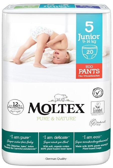 MOLTEX Naťahovacie plienkové nohavičky Junior, 9 – 14 kg (20 ks)