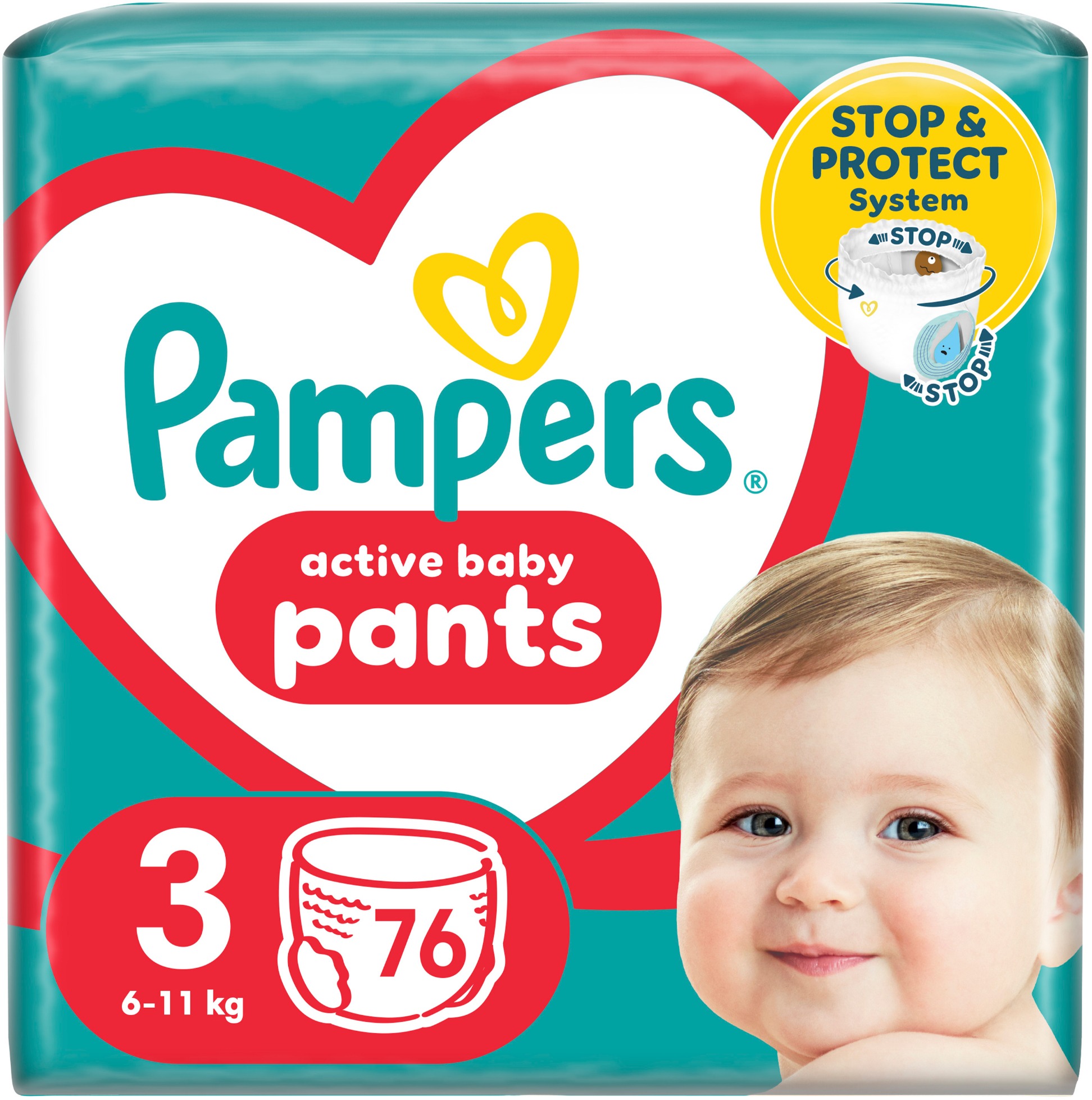 PAMPERS Pants veľ. 3, (76 ks), 6 – 11 kg