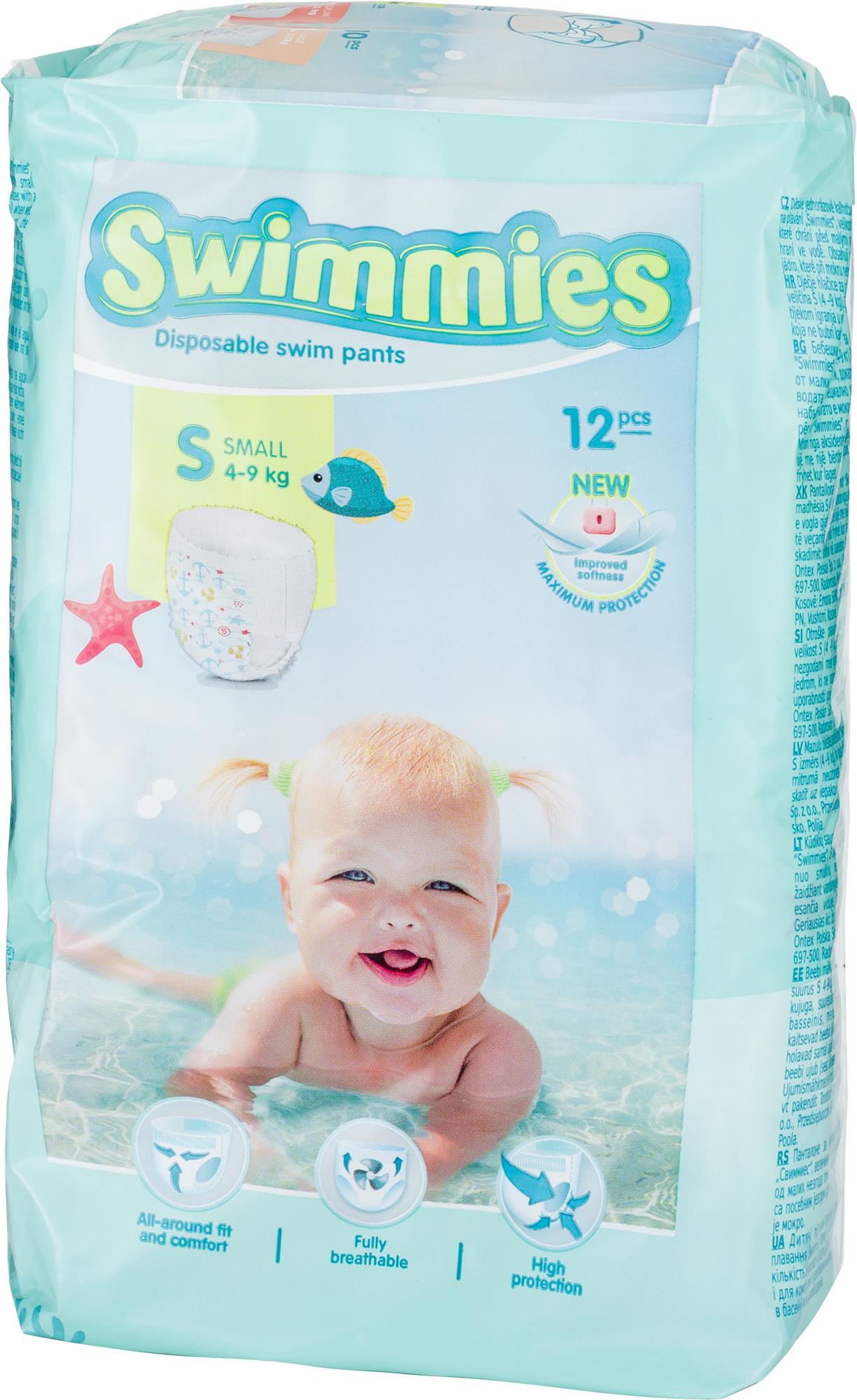 SWIMMIES plienkové plavky veľ. S (12 ks)