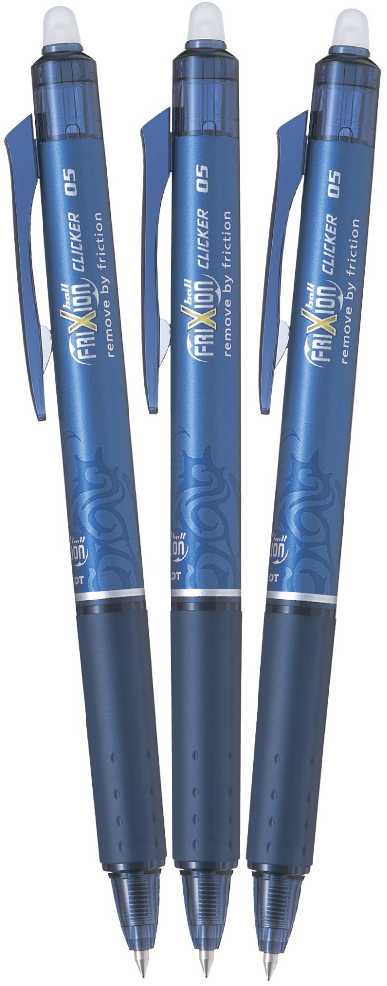 PILOT FriXion Clicker 05/0,25 mm, navy modré – balenie 3 ks