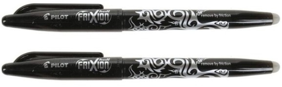 PILOT FriXion Ball 07/0,35 mm, čierne – balenie 2 ks