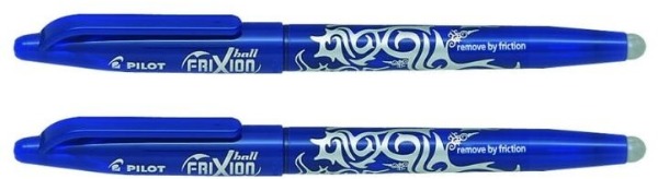 PILOT FriXion Ball 07/0,35 mm, modré – balenie 2 ks
