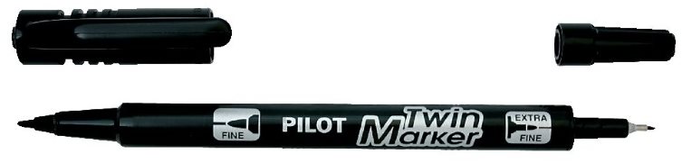 PILOT Twin Marker čierny