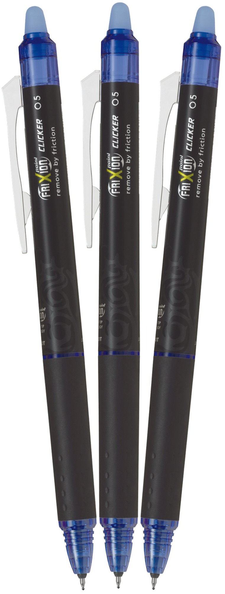 PILOT FriXion Point Clicker 05/0,25 mm, modré – balenie 3 ks