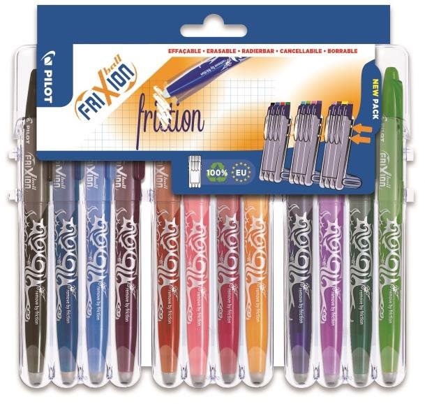 PILOT FriXion Ball 07/0,35 mm, Set2Go – sada 12 farieb