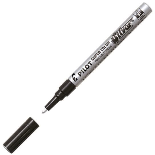 PILOT Super Color F, strieborný