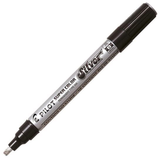 PILOT Super Color B, strieborný