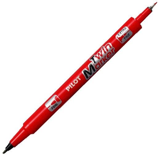 PILOT TwinMarker BeGreen, PM, červený