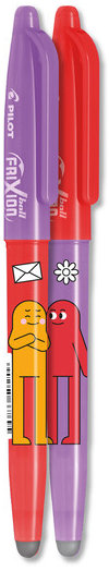 PILOT FriXion Ball Best Friends 07/0.35 mm, červená/fialová, Flower