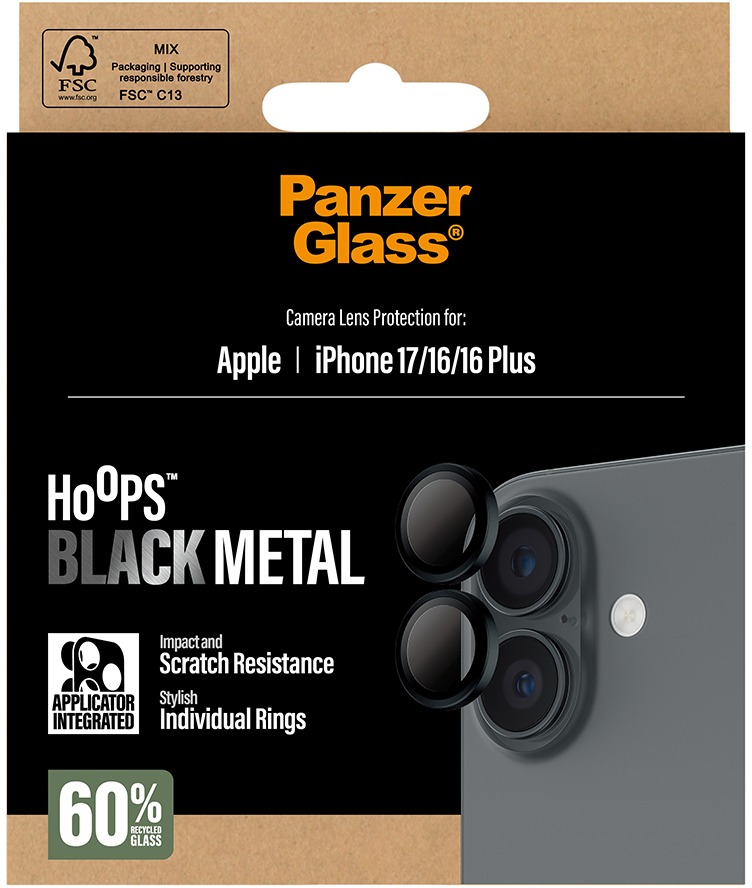 PanzerGlass Hoops Apple iPhone 17/16/16 Plus čierne