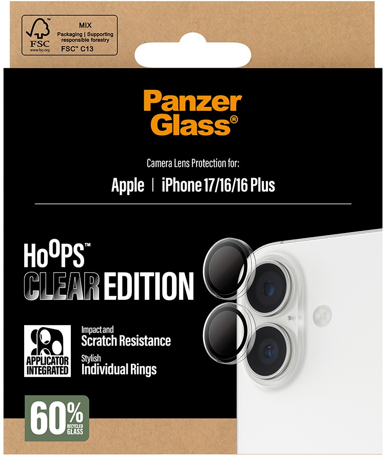PanzerGlass Hoops Apple iPhone 17/16/16 Plus číre