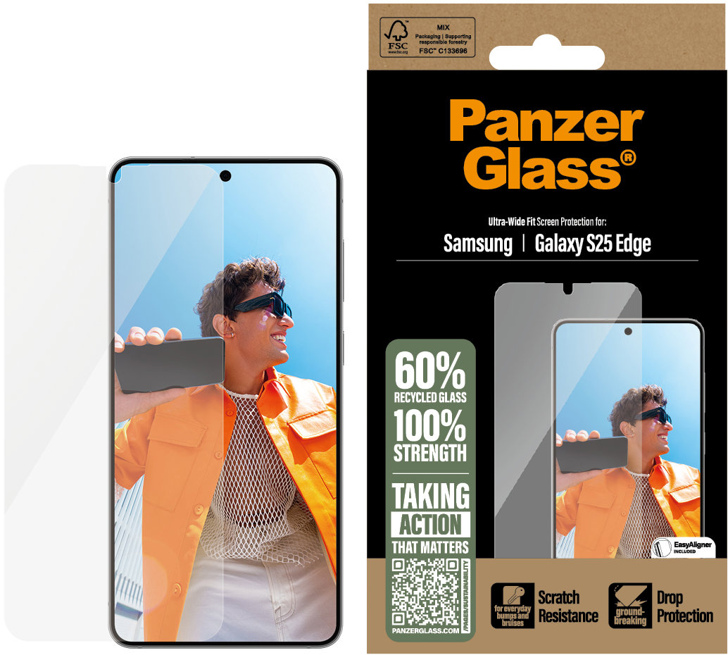 PanzerGlass Samsung Galaxy S25 Edge s inštalačným rámčekom