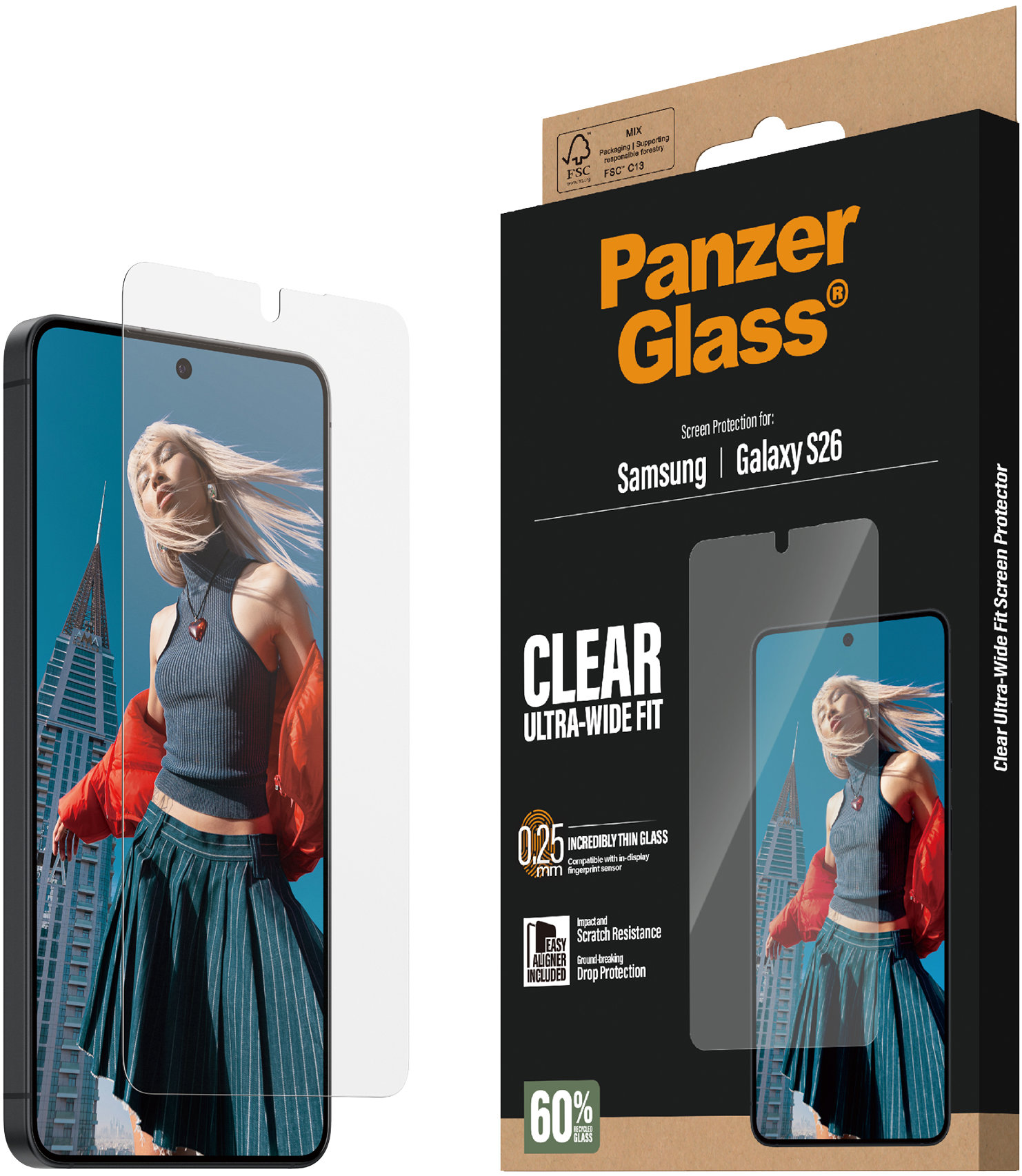 PanzerGlass Samsung Galaxy S26 s inštalačným rámikom