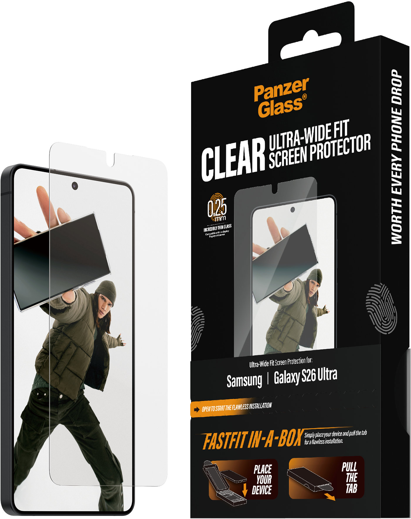 PanzerGlass Samsung Galaxy S26 Ultra s bezprašným aplikačným boxom