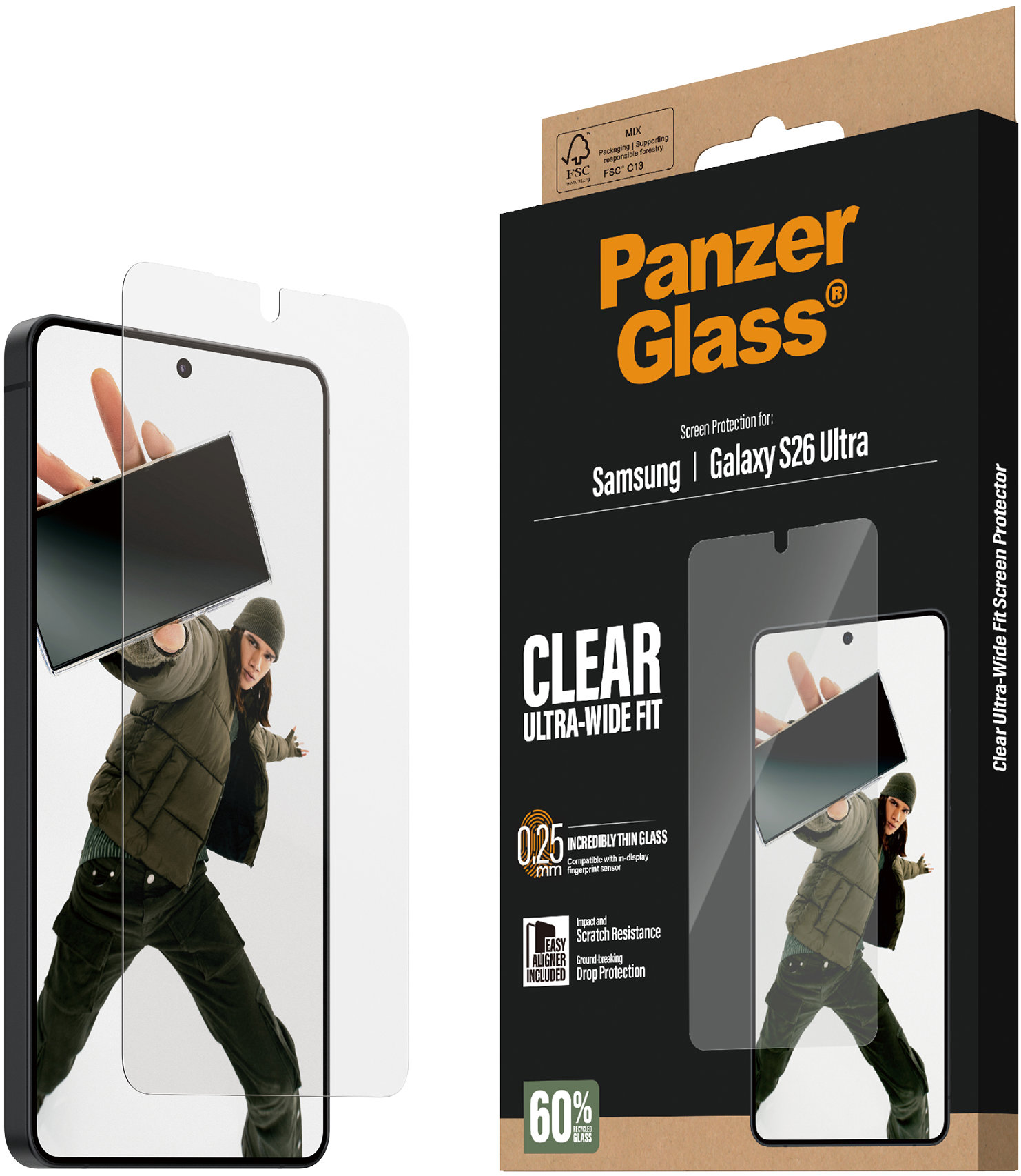 PanzerGlass Samsung Galaxy S26 Ultra s inštalačným rámikom