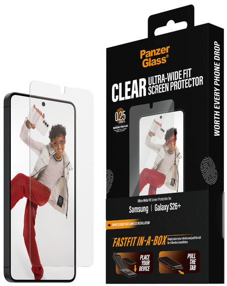 PanzerGlass Samsung Galaxy S26+ s bezprašným aplikačným boxom