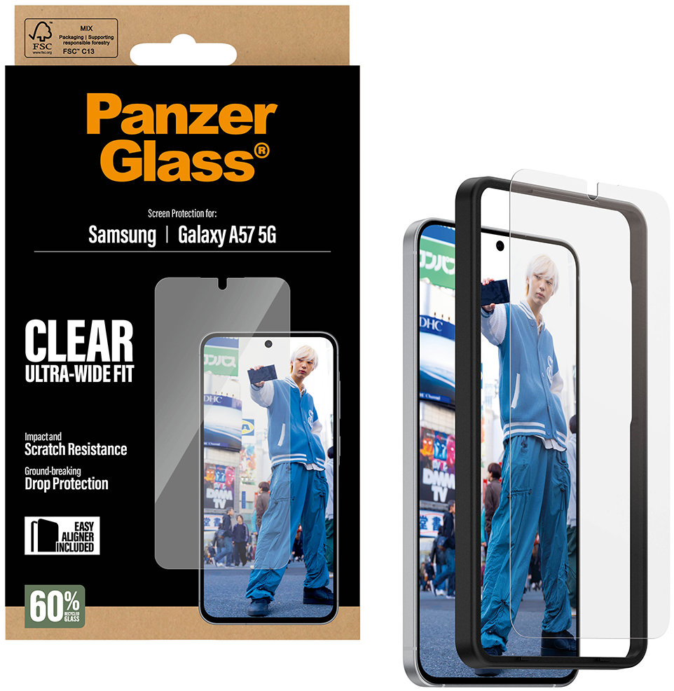 PanzerGlass Samsung Galaxy A57 s inštalačným rámčekom