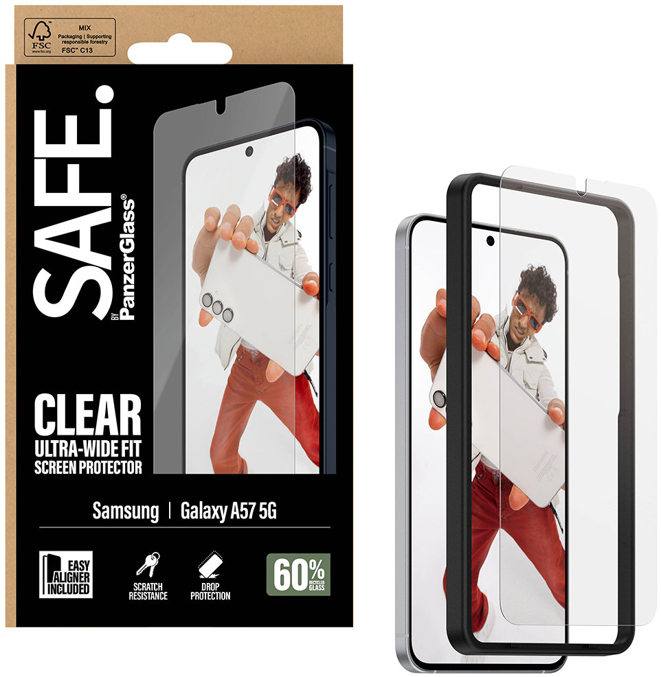 PanzerGlass SAFE Samsung Galaxy A57 s inštalačným rámčekom