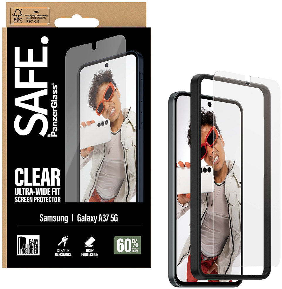 PanzerGlass SAFE Samsung Galaxy A37 s inštalačným rámčekom