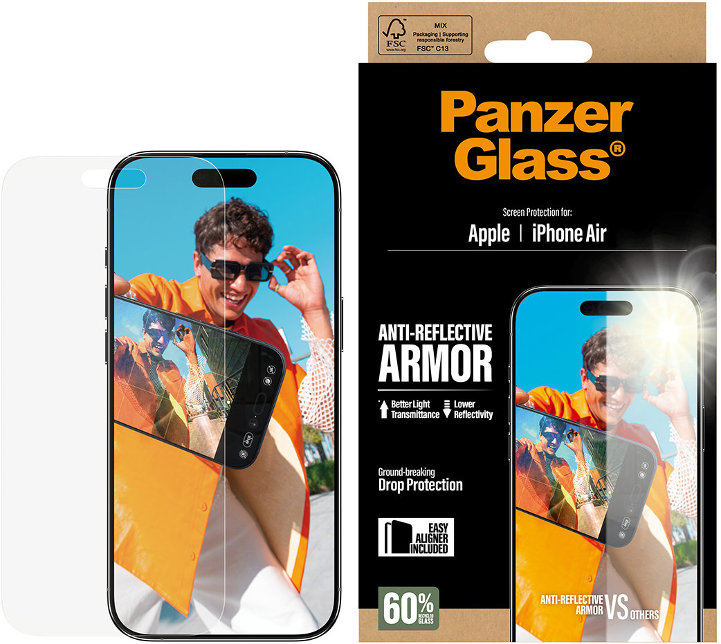 PanzerGlass Apple iPhone Air antireflexný s inštalačným rámčekom