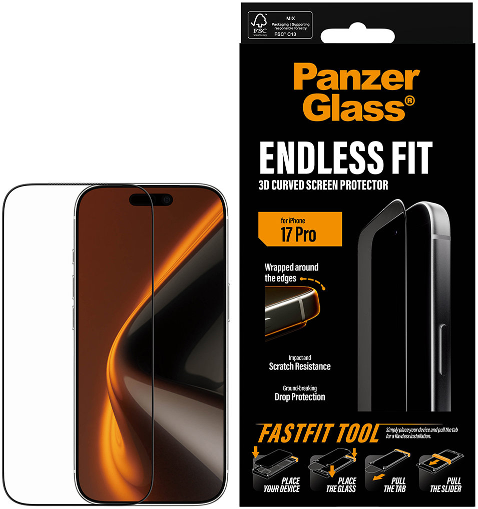 PanzerGlass Endless Apple iPhone 17 Pro s aplikátorem