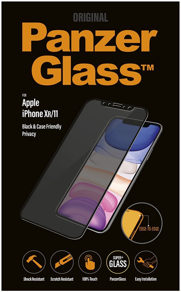 PanzerGlass Edge-to-Edge Privacy pre Apple iPhone XR/11 čierne