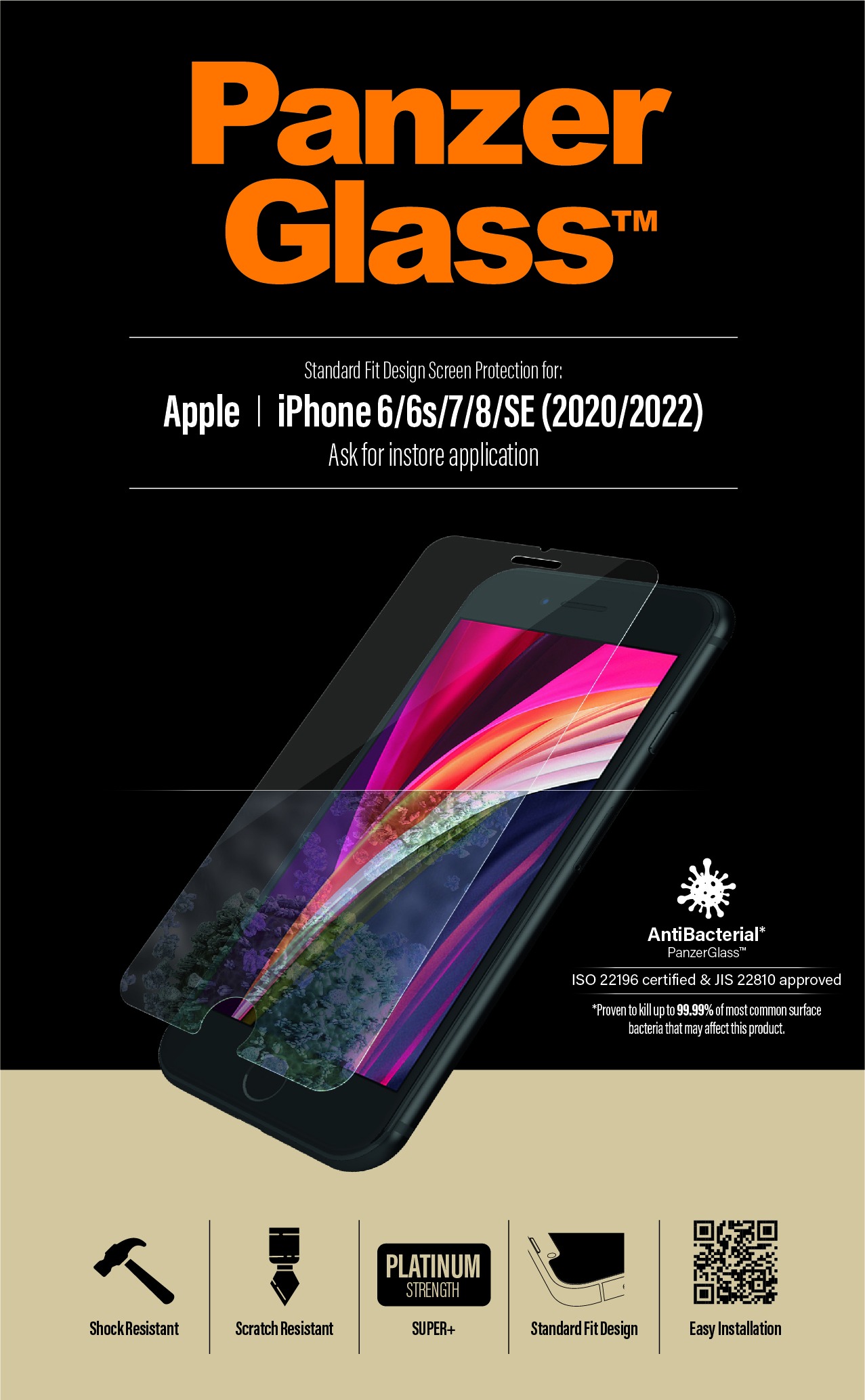 PanzerGlass Standard Apple iPhone 6/6s/7/8/SE (2020/2022)