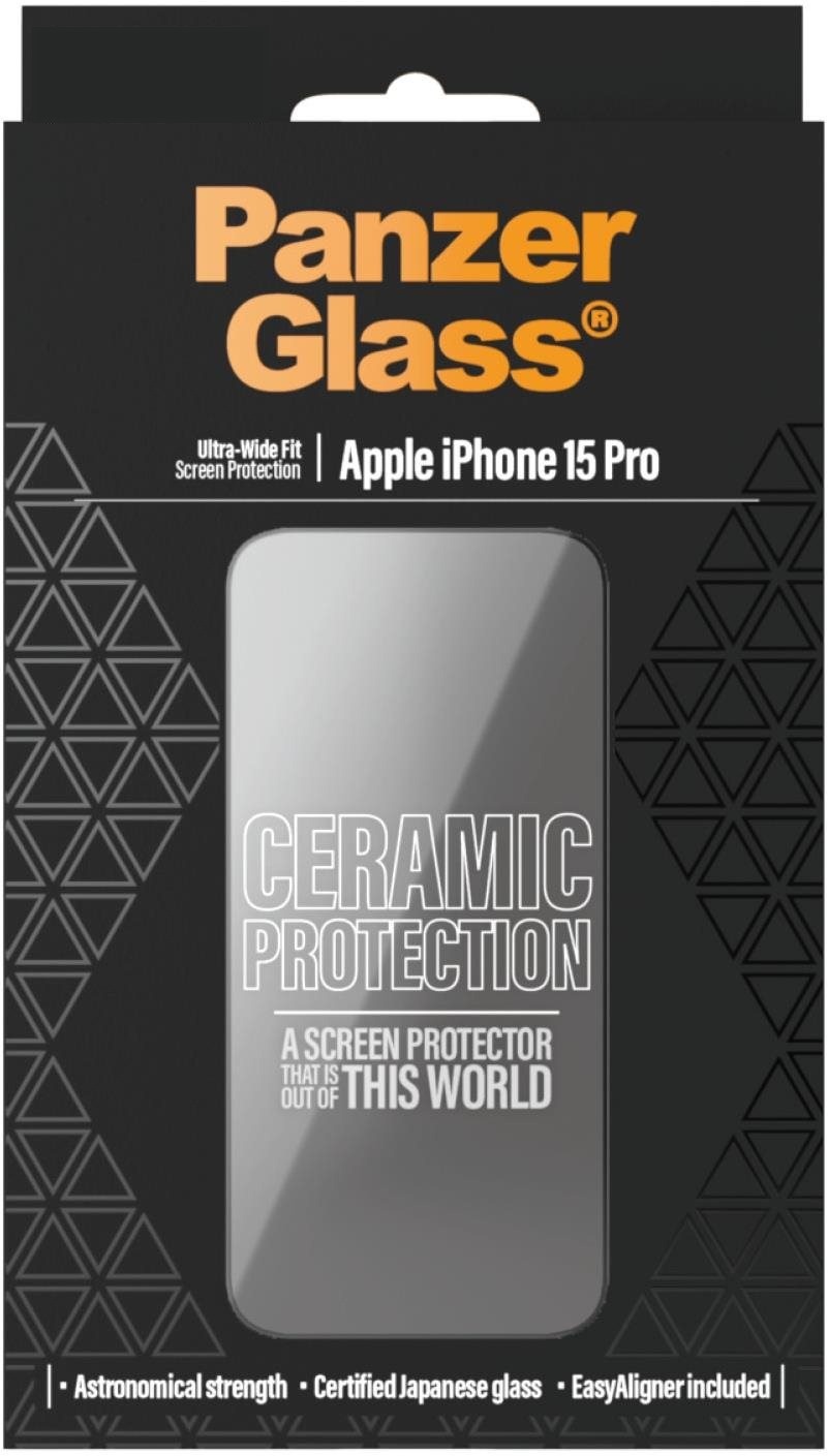 PanzerGlass Ceramic Apple iPhone 15 Pro s inštalačným rámčekom