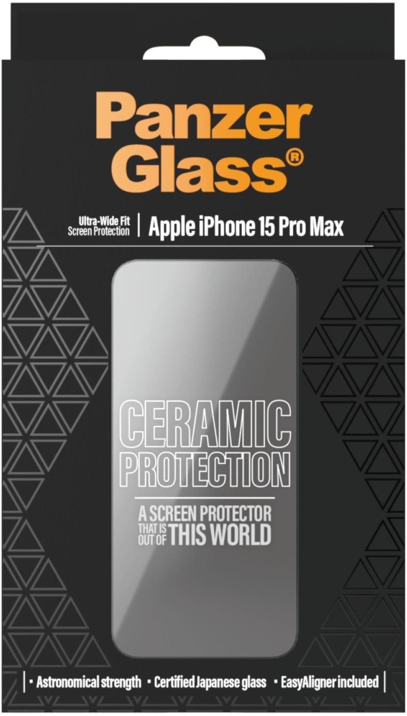 PanzerGlass Ceramic Apple iPhone 15 Pro Max mit Installationsrahmen
