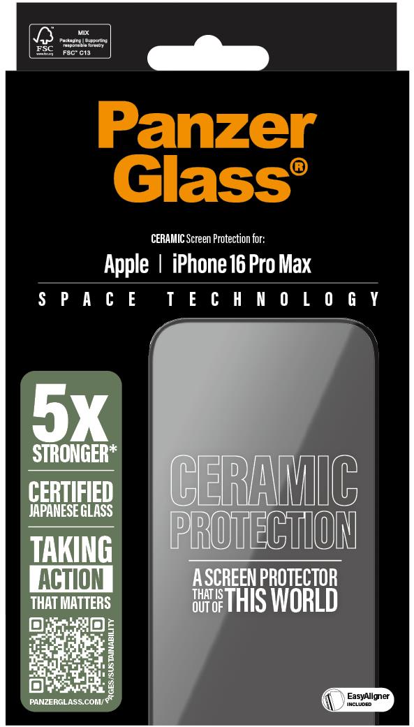 PanzerGlass Ceramic Apple iPhone 16 Pro Max s inštalačným rámčekom