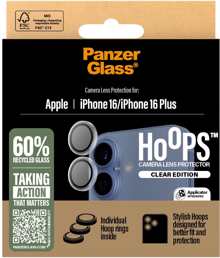 PanzerGlass HoOps Apple iPhone 16/16 Plus priehľadný
