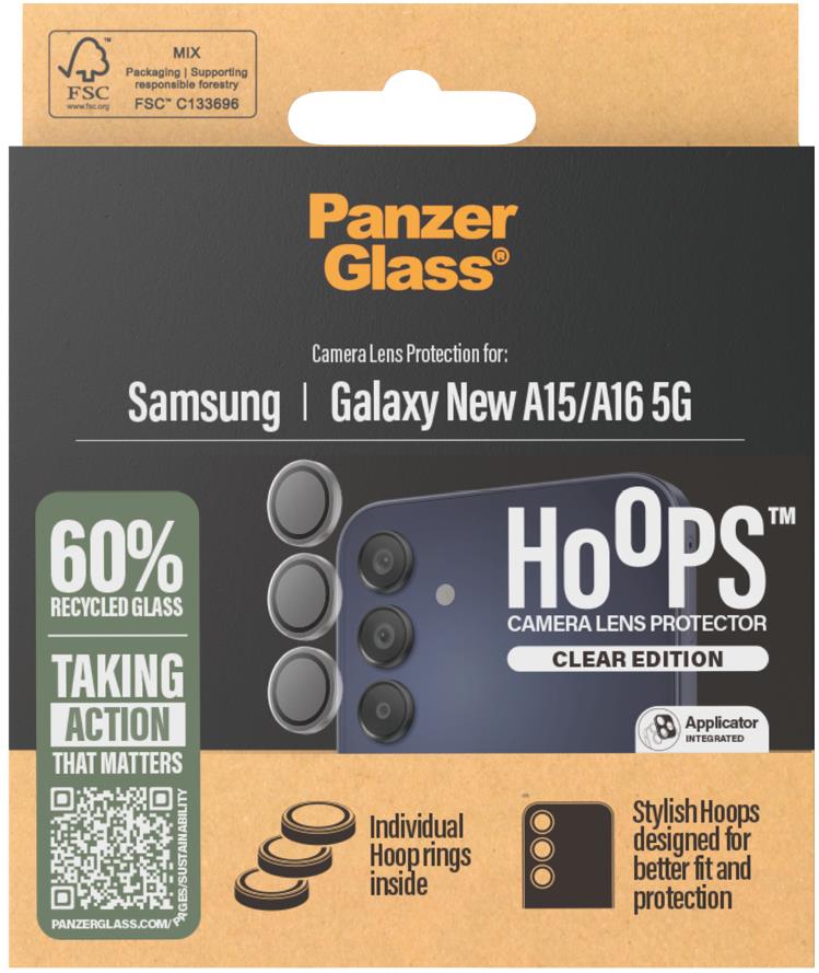 PanzerGlass Hoops Samsung Galaxy A16/A16 5G číre ochranné šošovky fotoaparátu