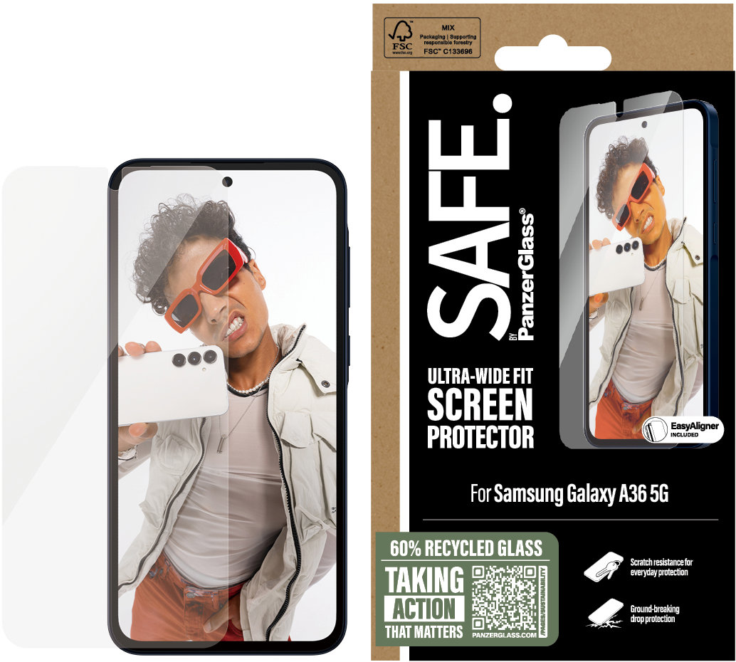 PanzerGlass SAFE Samsung Galaxy A36 5G s inštalačným rámikom