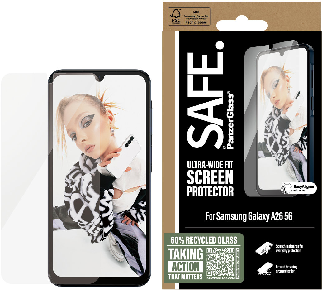 PanzerGlass SAFE Samsung Galaxy A26 5G s inštalačným rámikom