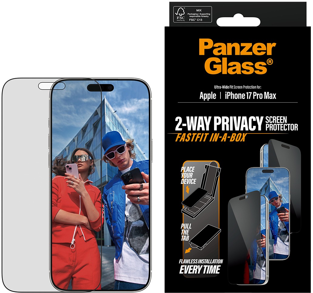 PanzerGlass Privacy Apple iPhone 17 Pro Max Pro s bezprašným aplikačným boxom