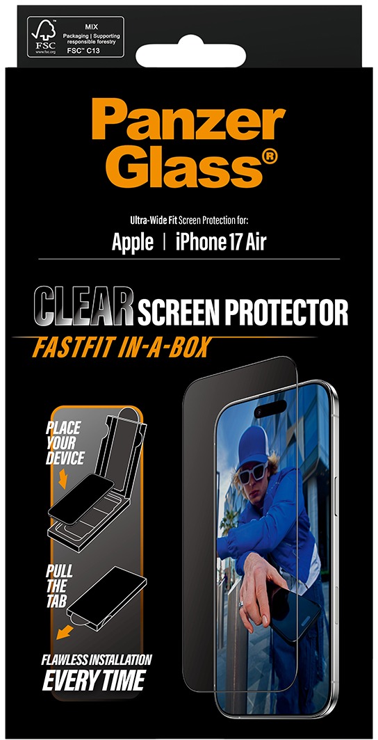 PanzerGlass Apple iPhone Air s bezprašným aplikačným boxom