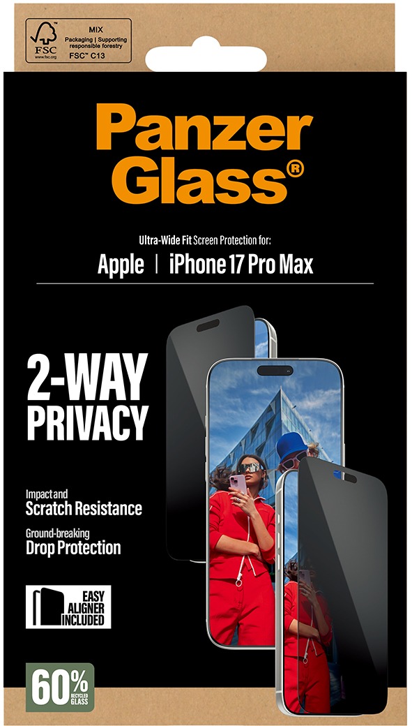 PanzerGlass Privacy Apple iPhone 17 Pro Max s inštalačným rámčekom